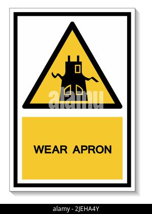 Symbol Wear Apron Isolate On White Background,Vector Illustration EPS.10 Stock Vector