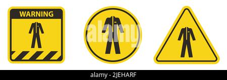 Symbol Wear ProtectIve Clothing Isolate On White Background,Vector Illustration EPS.10 Stock Vector