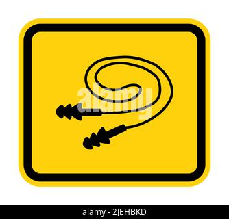 Wear Earplugs Symbol Sign Isolate on White Background,Vector Illustration Stock Vector