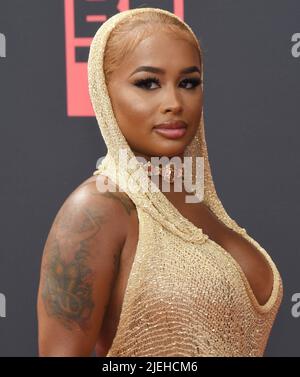 Los Angeles, USA. 26th June, 2022. DreamDoll arrives at the BET Awards 2022 held at the Microsoft Theater in Los Angeles, CA on Sunday, ?June 26, 2022. (Photo By Sthanlee B. Mirador/Sipa USA) Credit: Sipa US/Alamy Live News