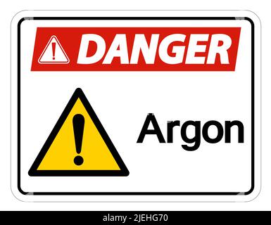Danger Argon Symbol Sign Isolate On White Background,Vector Illustration Stock Vector