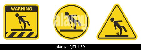 Beware Slippery Surface Symbol Isolate On White Background Stock Vector