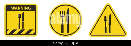 No Eating Symbol Sign Isolate On White Background,Vector Illustration Stock Vector