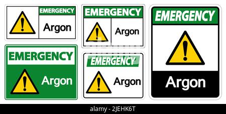 Emergency Argon Symbol Sign Isolate On White Background,Vector Illustration EPS.10 Stock Vector