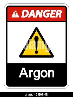 Danger Argon Symbol Sign Isolate On White Background,Vector Illustration Stock Vector