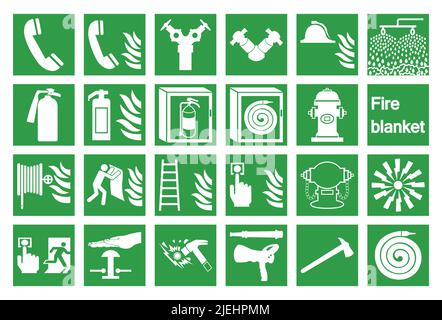 Symbol Emergency Fire Alarm Sign Isolate On White Background,Vector Illustration Stock Vector