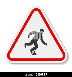 Trip Hazard Symbol Sign Isolate On White Background,Vector Illustration EPS.10 Stock Vector