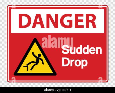 Danger Authorized Personnel Only Sign on transparent background,vector illustration Stock Vector