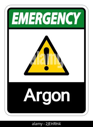 Emergency Argon Symbol Sign Isolate On White Background,Vector Illustration Stock Vector