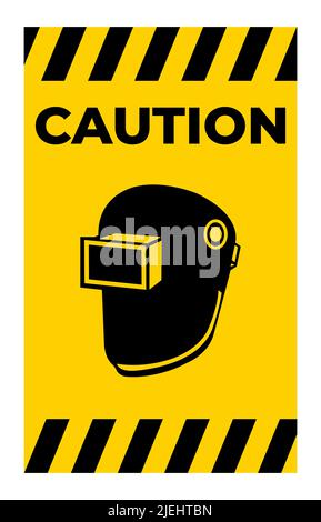 Symbol Wear Welding Helmet Isolate On White Background,Vector Illustration EPS.10 Stock Vector