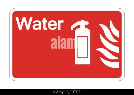 Water Fire Safety Symbol Sign on white background,Vector illustration Stock Vector