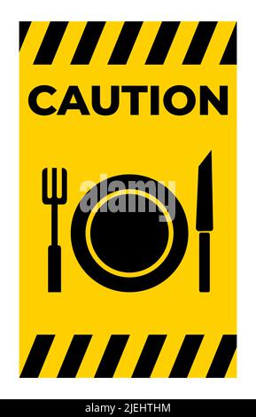 No Eating Symbol Sign Isolate On White Background Stock Vector