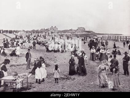 Walton-on-the-Naze, Essex, England, seen here in the 19th century.  From Around The Coast,  An Album of Pictures from Photographs of the Chief Seaside Places of Interest in Great Britain and Ireland published London, 1895, by George Newnes Limited. Stock Photo