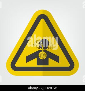 Toxic Gases Asphyxiation Symbol Sign Isolate On White Background,Vector Illustration EPS.10 Stock Vector