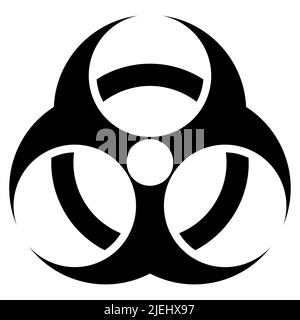 Radiation warning Symbol Sign Isolate on white Background Stock Vector