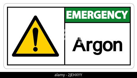Emergency Argon Symbol Sign Isolate On White Background,Vector Illustration Stock Vector
