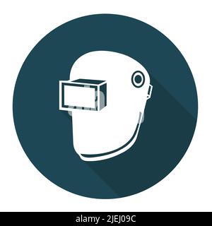 Symbol Wear Welding Helmet Isolate On White Background,Vector Illustration Stock Vector