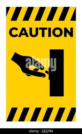 Caution Switch Off Symbol Sign Isolated On White Background Stock Vector