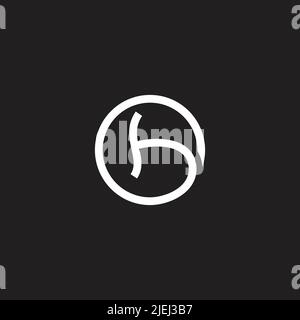 letter gt circle curve geometric logo vector Stock Vector