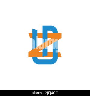 letter z linked power button geometric colorful logo vector Stock Vector