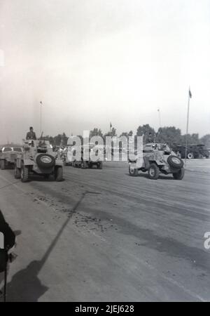 Cairo Egypt 1940s military parade with British made Humber Armoured Car Mk IV in front Stock Photo