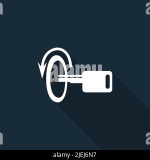 Switch Off Engine Symbol Sign Isolate On Black Background,Vector Illustration Stock Vector