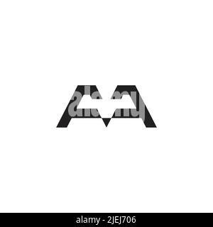 letter f m pencil shape simple geometric logo vector Stock Vector