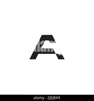 letter f simple geometric line logo vector Stock Vector