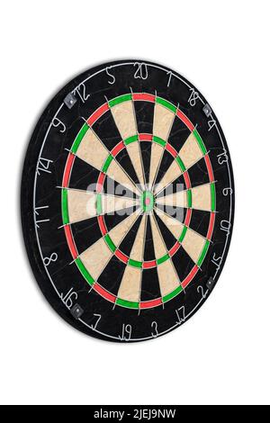 Dartboard isolated on white background. Stock Photo