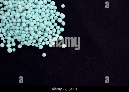 urea dangerous chemical and black background Stock Photo