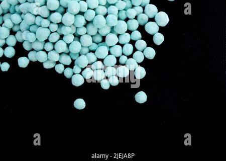 urea dangerous chemical and black background Stock Photo