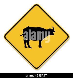 Animal crossing sign on white background,vector illustration Stock Vector