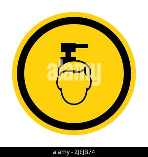 Beware Overhead Hazard Symbol Isolate On White Background,Vector Illustration EPS.10 Stock Vector