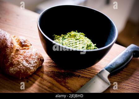 Kräuterbutter - Herb Butter Stock Photo