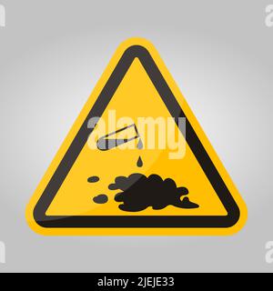 Beware Chemical Spill Symbol Sign Isolate On White Background,Vector Illustration EPS.10 Stock Vector