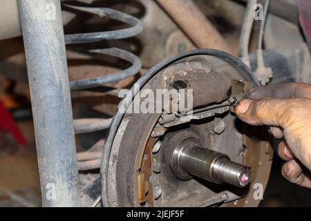 cylinder of car broke and leak Stock Photo - Alamy
