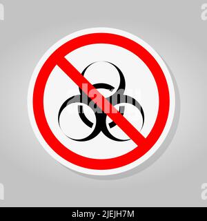 Biological Hazard Sing Isolate On White Background,Vector Illustration Stock Vector