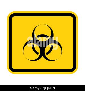 Beware Biological Hazard Symbol Isolate On White Background,Vector Illustration EPS.10 Stock Vector