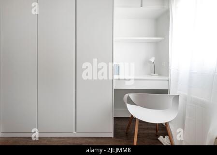 wardrobe designs with study table and dressing table