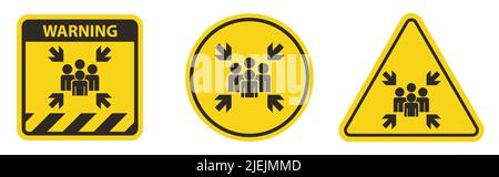 Assembly Point Black  Icon Isolated On White Background Stock Vector