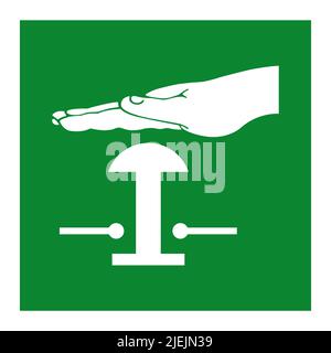 Emergency Stop Push Button Symbol Isolate On White Background,Vector Illustration EPS.10 Stock Vector