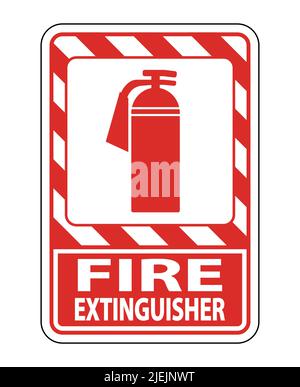 Fire Extinguisher Sign on white background,Vector Illustration Stock Vector
