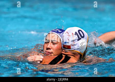 BUDAPEST, HUNGARY - JUNE 27: Kenta Araki of Japan, Yusuke Inaba of ...