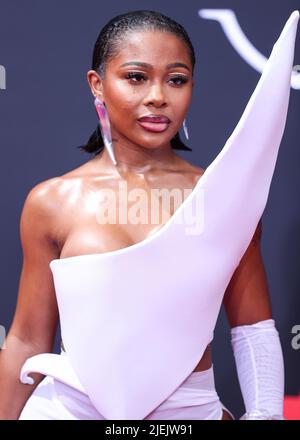 Los Angeles, California, USA. Jayda Cheaves arrives at the BET Awards