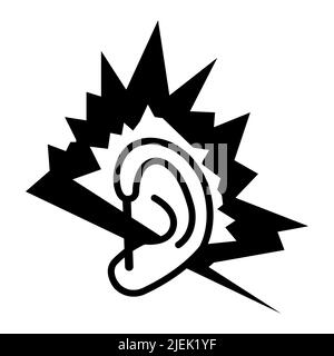 Noise Symbol Sign Isolate On White Background Stock Vector