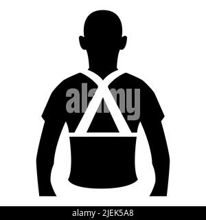 Wear Back Support Symbol Sign Isolate On White Background,Vector Illustration EPS.10 Stock Vector