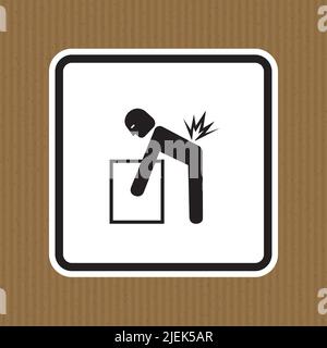 Lifting Hazard Symbol Sign Isolate On White Background,Vector Illustration EPS.10 Stock Vector