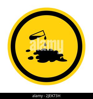 Beware Chemical Spill Symbol Sign Isolate On White Background,Vector Illustration EPS.10 Stock Vector