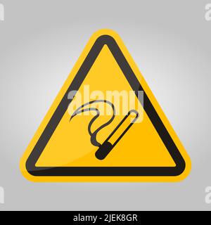 No Smoking Symbol Sign On White Background Stock Vector