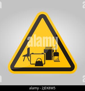 Keep Area Clear Symbol Sign On White Background Stock Vector